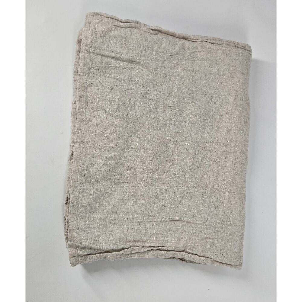 Antonio Salgado Linen Blend Jacquard Table Runner 17x50 Tan Beige Natural Fabric